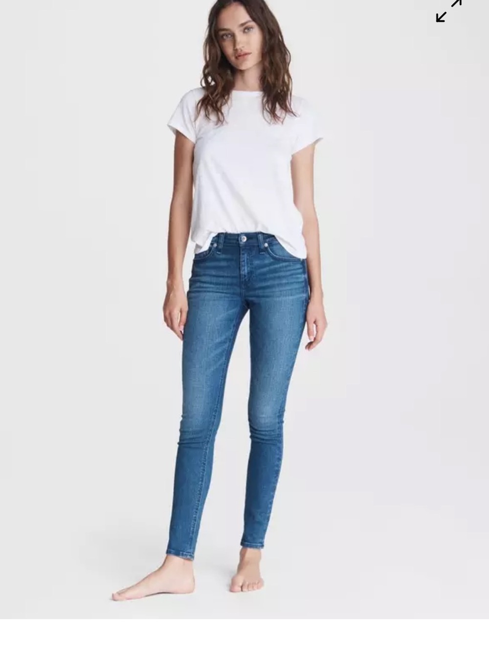 rag & bone Cate Mid-Rise Ankle Skinny Jeans in Indigo